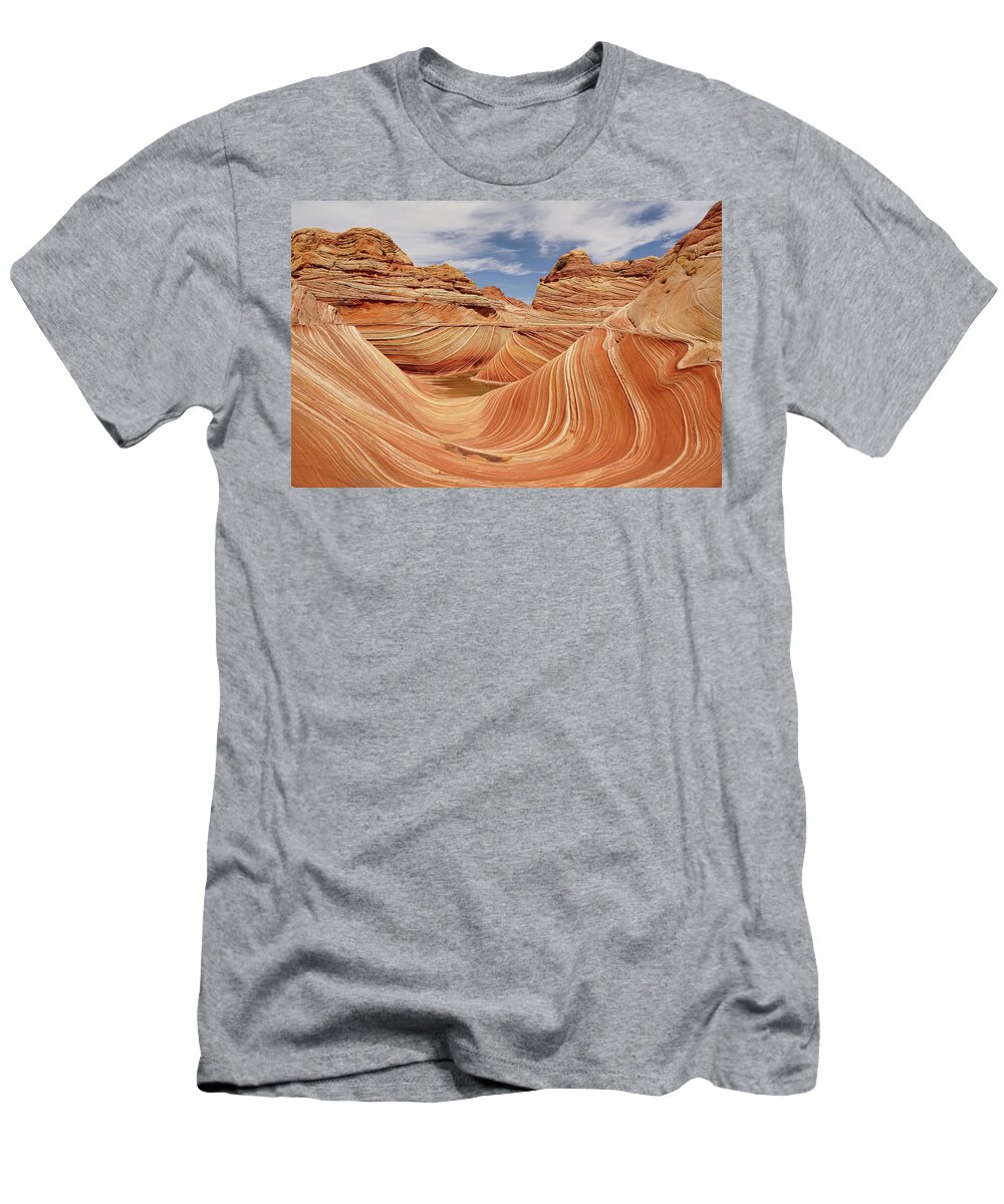 The Wave T-Shirt featuring the photograph Sandstone Waves by Leda Robertson