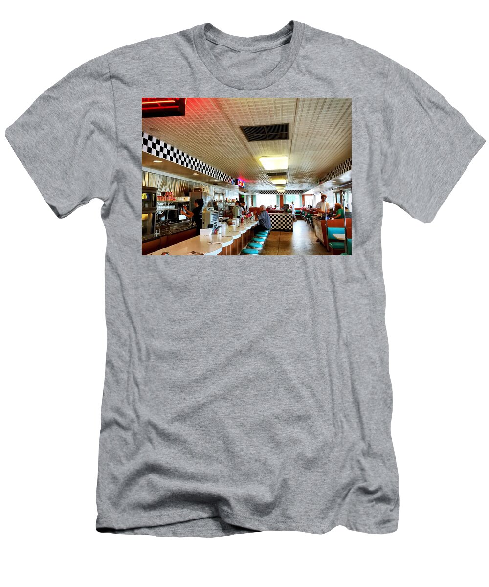 Diner T-Shirt featuring the photograph Scenes from a Diner by Chris Montcalmo