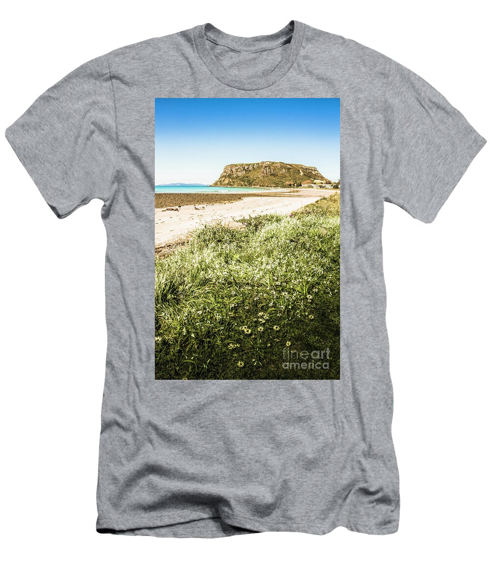 Scenic T-Shirt featuring the photograph Scenic stony seashore by Jorgo Photography