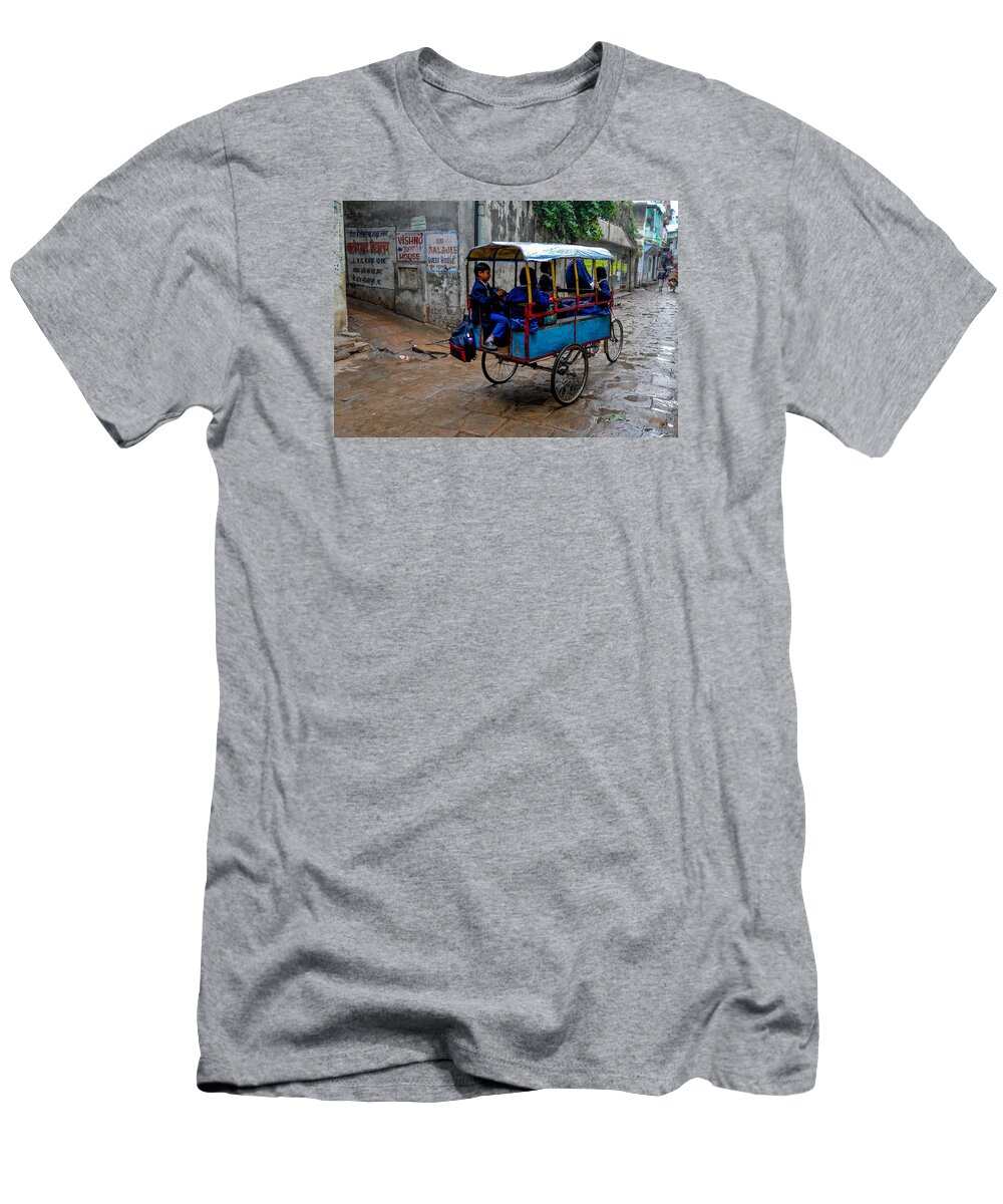 School T-Shirt featuring the photograph School Cart by M G Whittingham