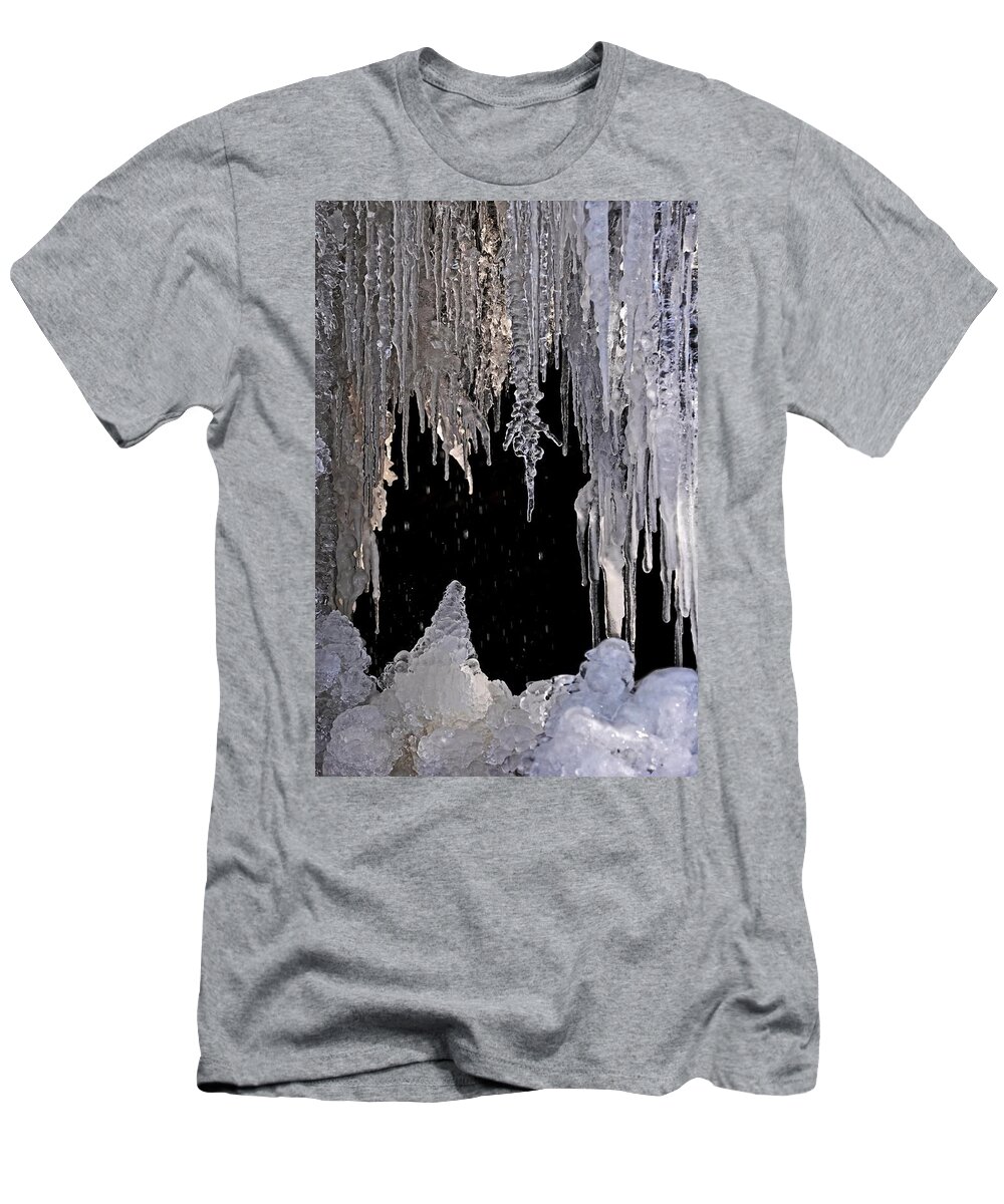  T-Shirt featuring the photograph Scott Falls Melting Magic by Kathryn Lund Johnson
