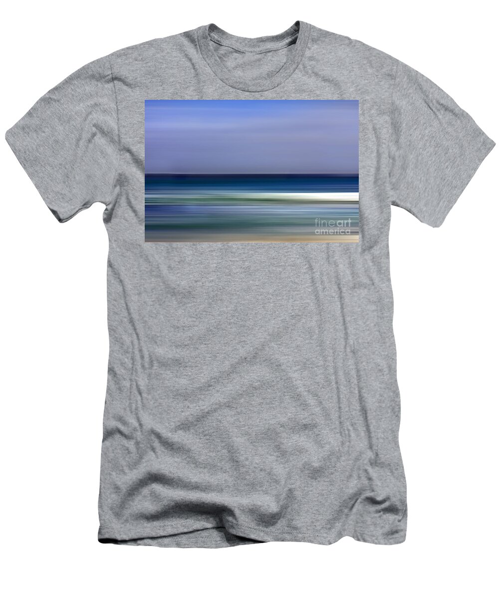 Abstract T-Shirt featuring the digital art Seaside Impressions 4 by Linsey Williams