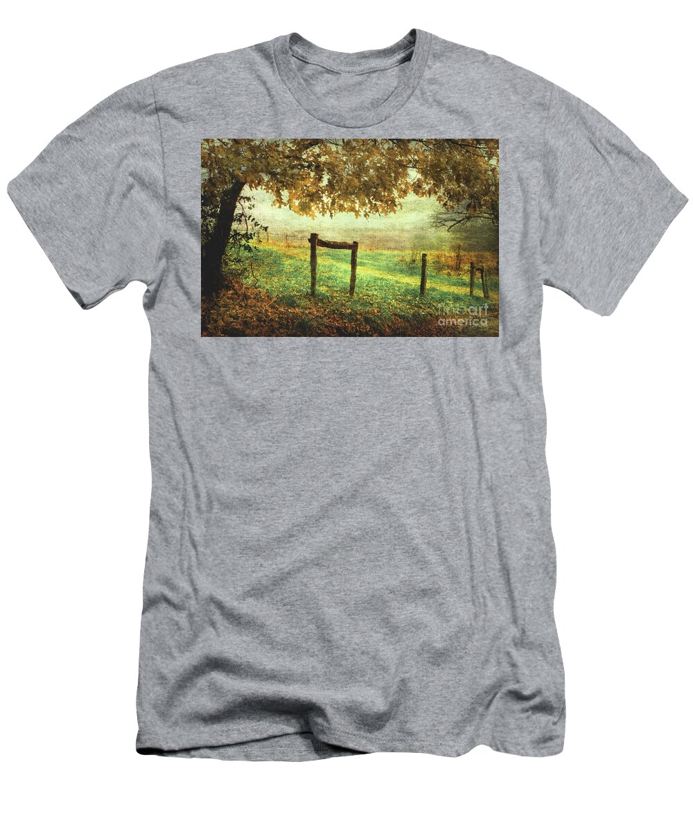 Fence Row T-Shirt featuring the photograph Seasons Ending by Michael Eingle