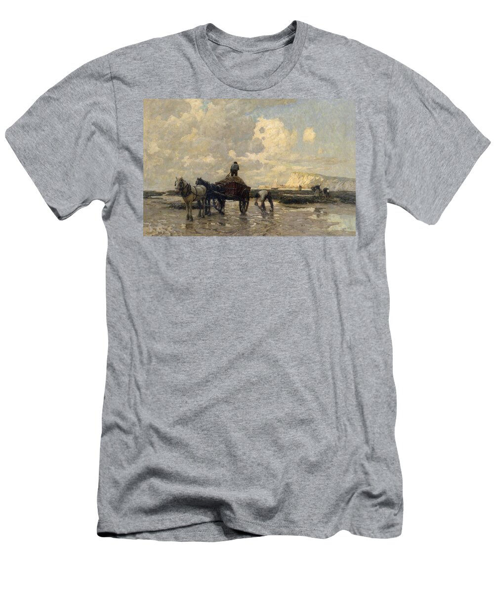 Seaweed Gatherers T-Shirt featuring the painting Seaweed Gatherers by Terrick Williams