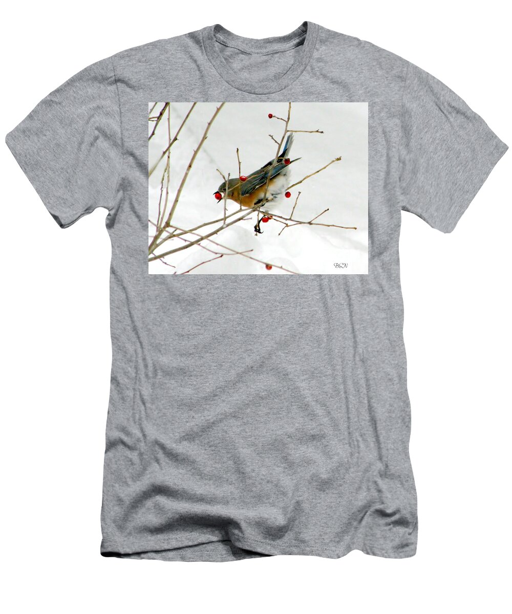 Bird T-Shirt featuring the photograph Second Helping by Barbara S Nickerson