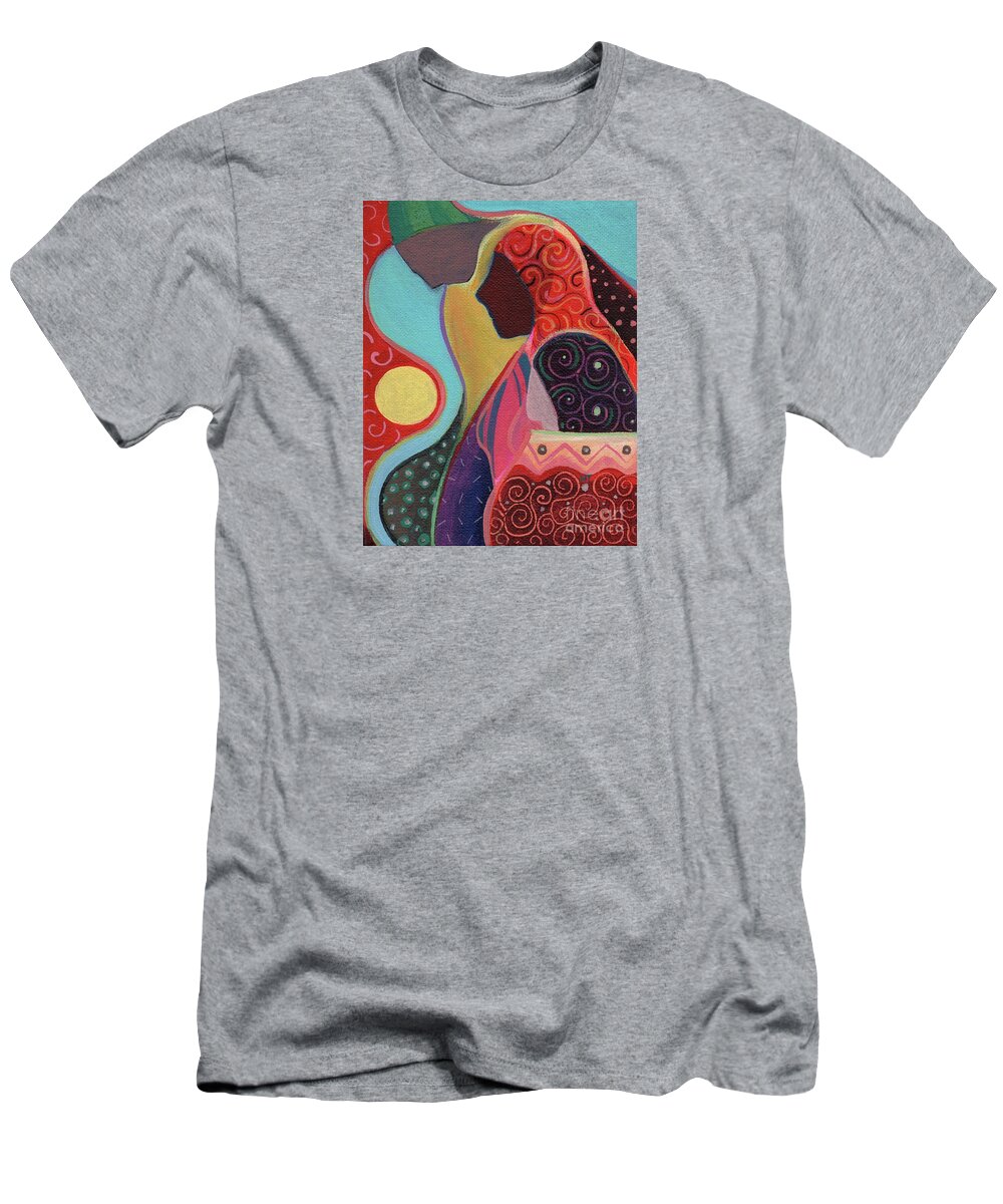 Refugee T-Shirt featuring the painting Seeking Shelter by Helena Tiainen