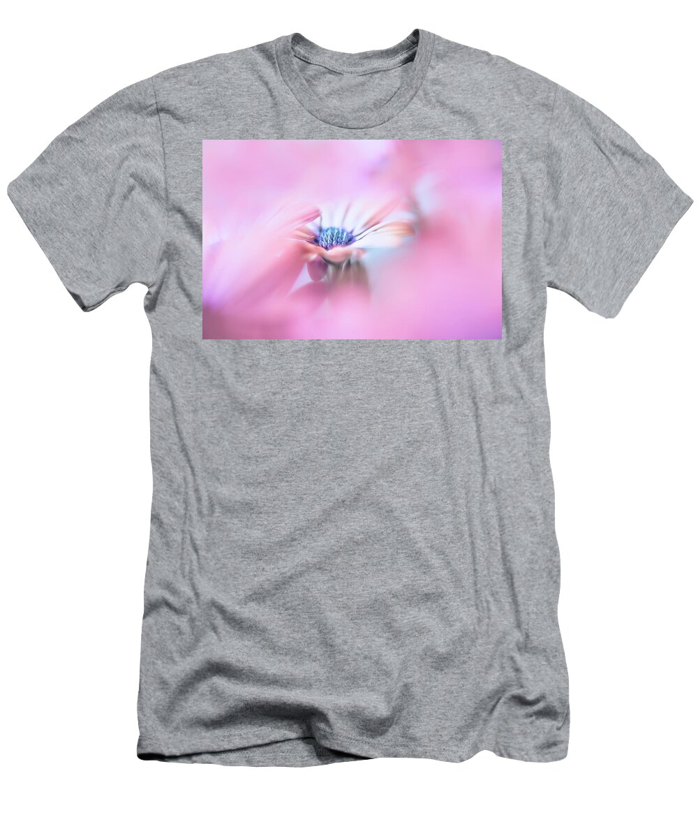 Flower T-Shirt featuring the photograph Selective focus of a Daisy. by Usha Peddamatham