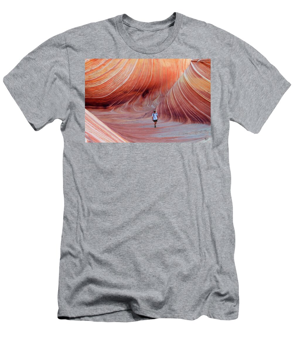 People T-Shirt featuring the photograph Self Portrait - The Wave by Brett Pelletier