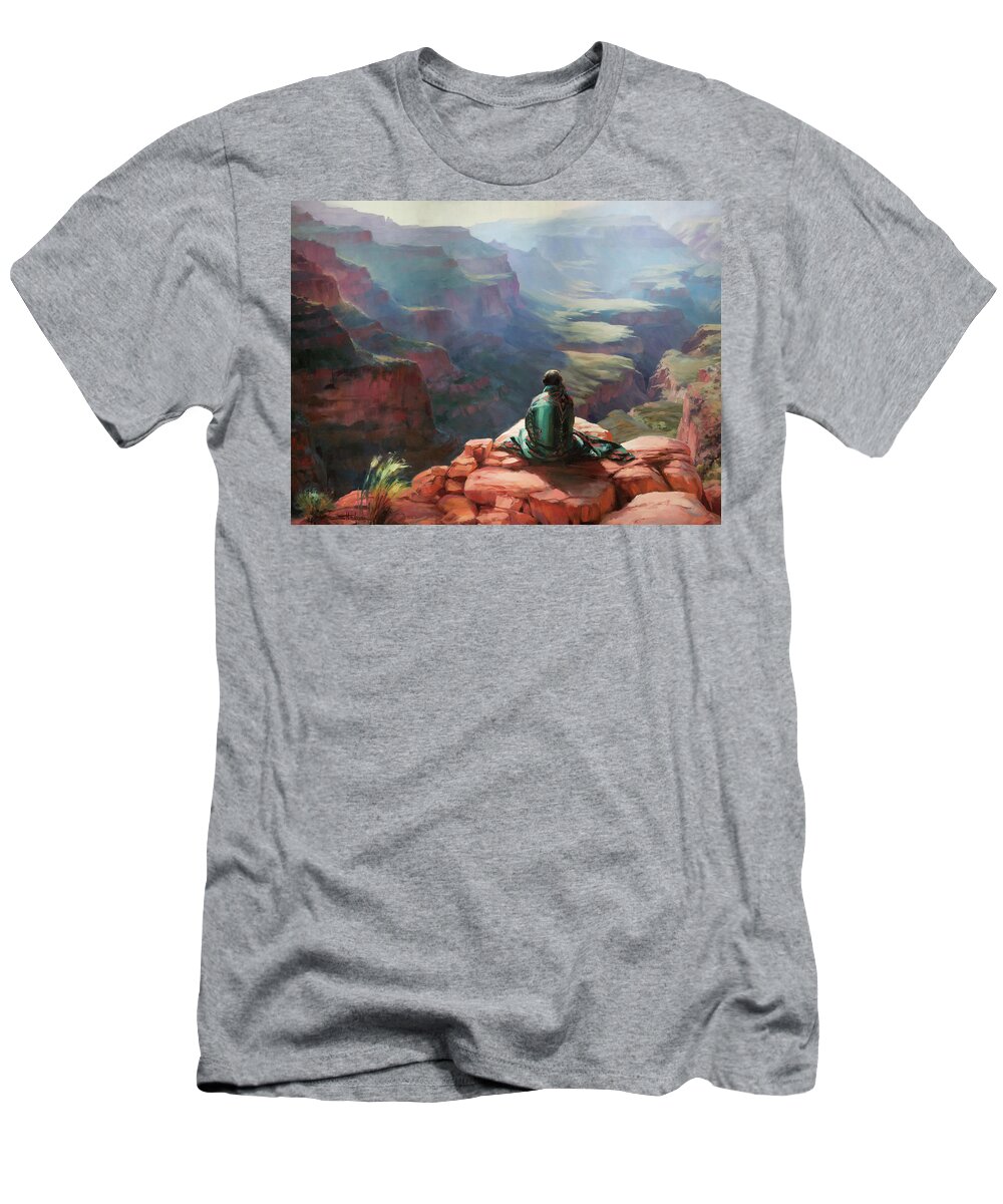 Southwest T-Shirt featuring the painting Serenity by Steve Henderson