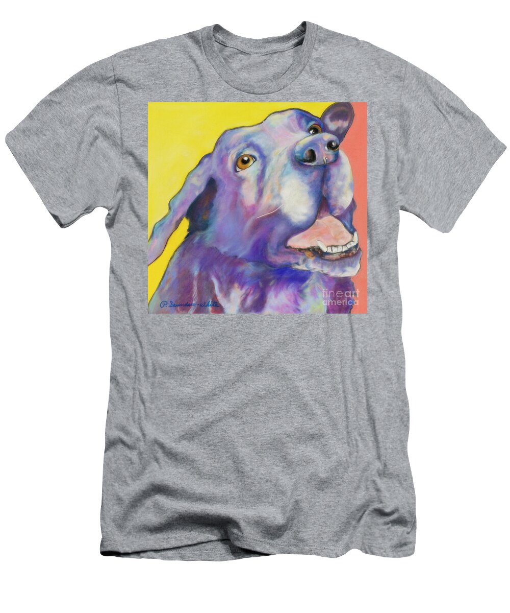 Labrador Retriever T-Shirt featuring the pastel Shadow by Pat Saunders-White