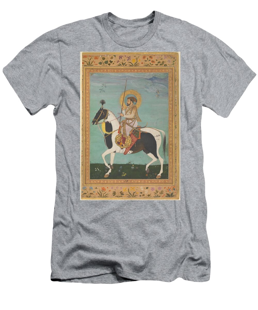 Shah Jahan On Horseback T-Shirt featuring the painting Shah Jahan on Horseback by Eastern Accent 