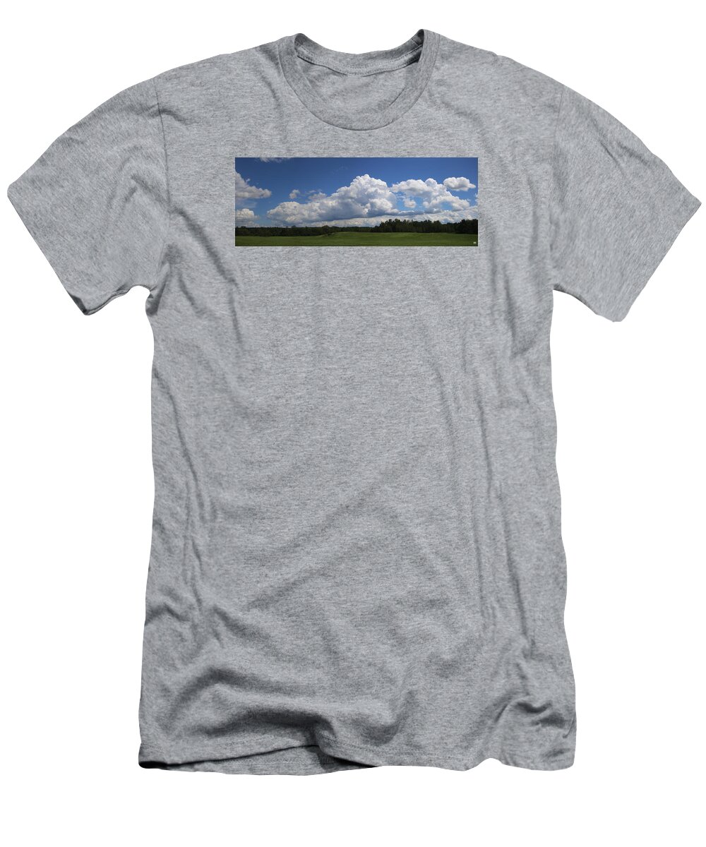 Cumulus T-Shirt featuring the photograph Shawmut Sky by John Meader