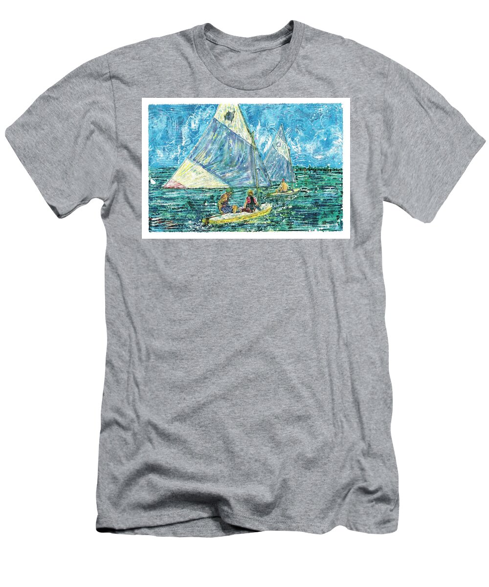 Sunfish T-Shirt featuring the painting Showing the Way by Nick Cantrell