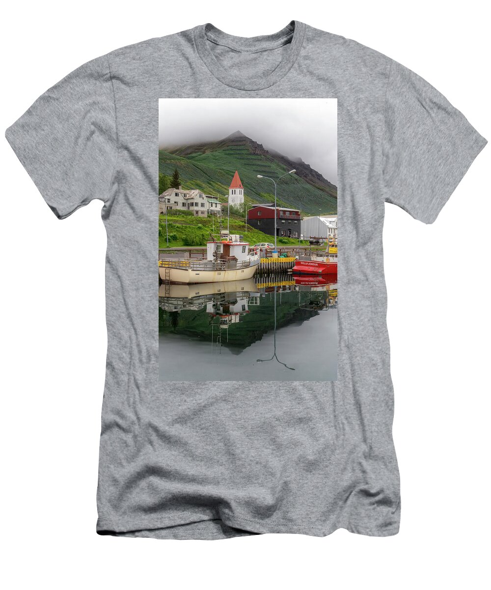 Iceland T-Shirt featuring the photograph Siglufjorour, Iceland by Tom Singleton