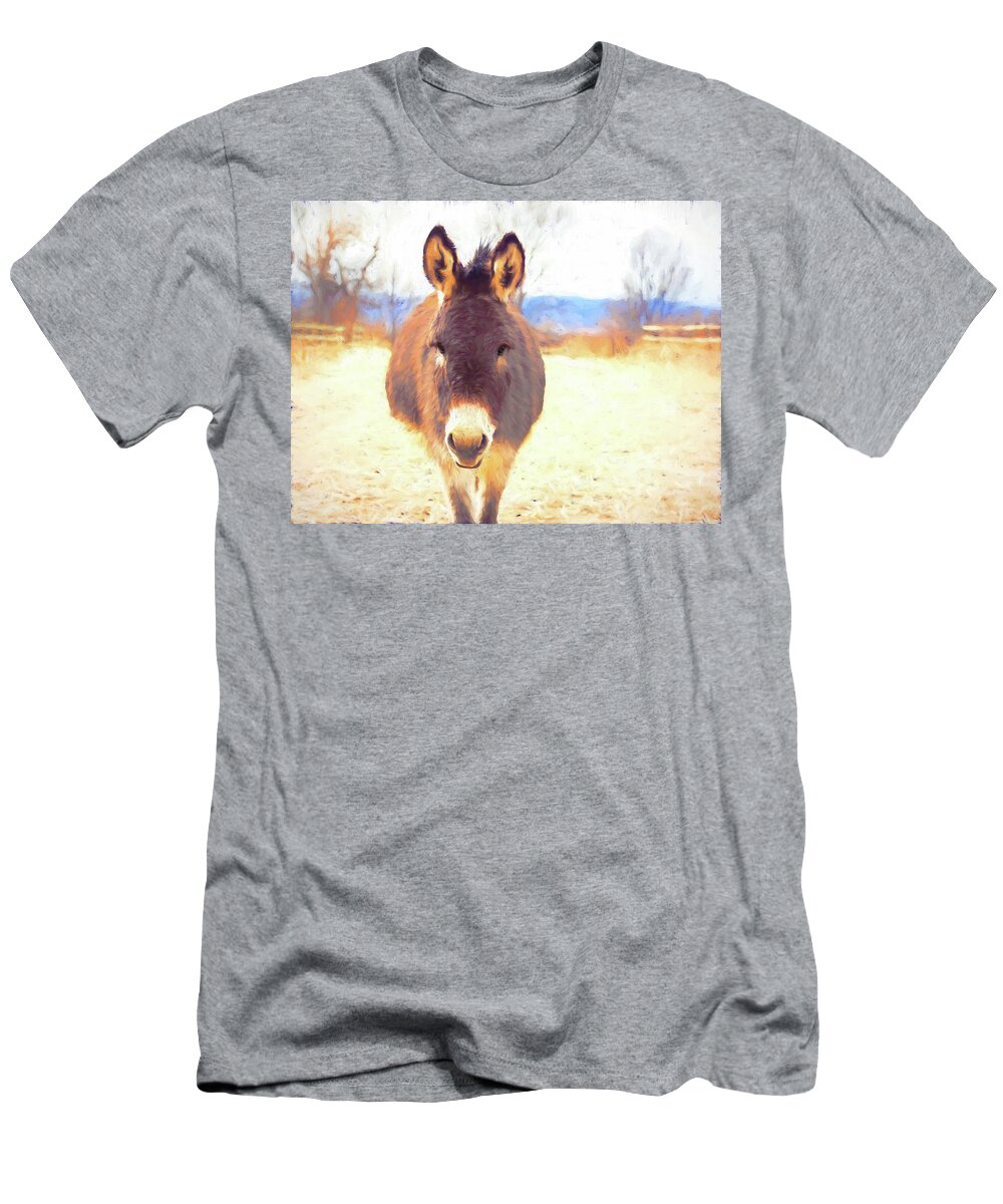 Donkey T-Shirt featuring the photograph Silent Approach by Jennifer Grossnickle