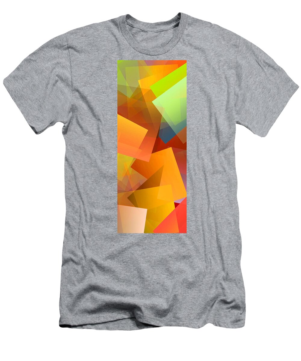 Abstract T-Shirt featuring the digital art Simple Cubism 14 by Chris Butler