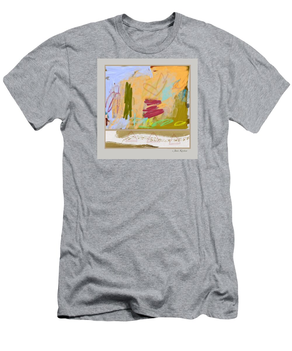Abstract T-Shirt featuring the digital art Sit By Me by Janis Kirstein