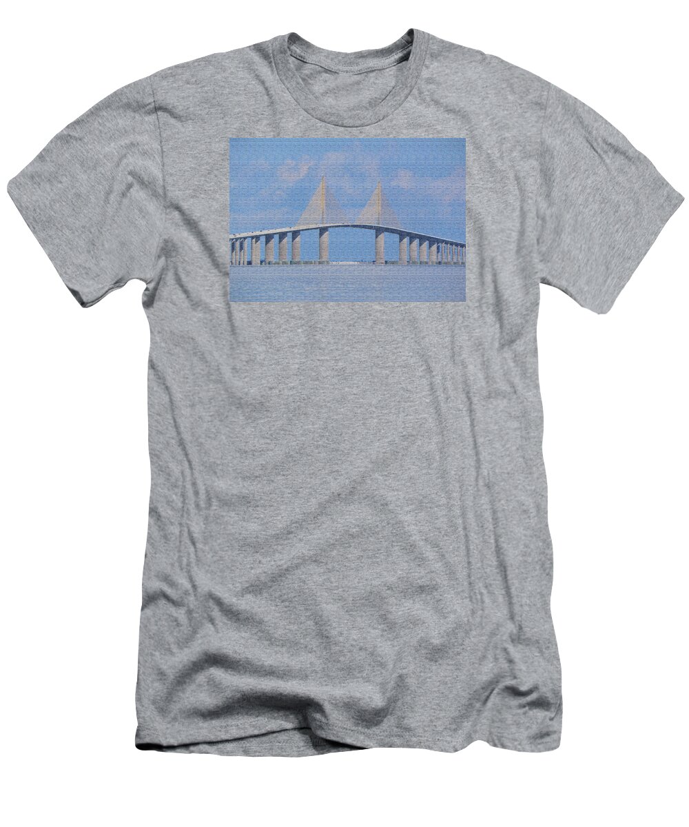 Bridge T-Shirt featuring the photograph Skyway Bridge by Rosalie Scanlon