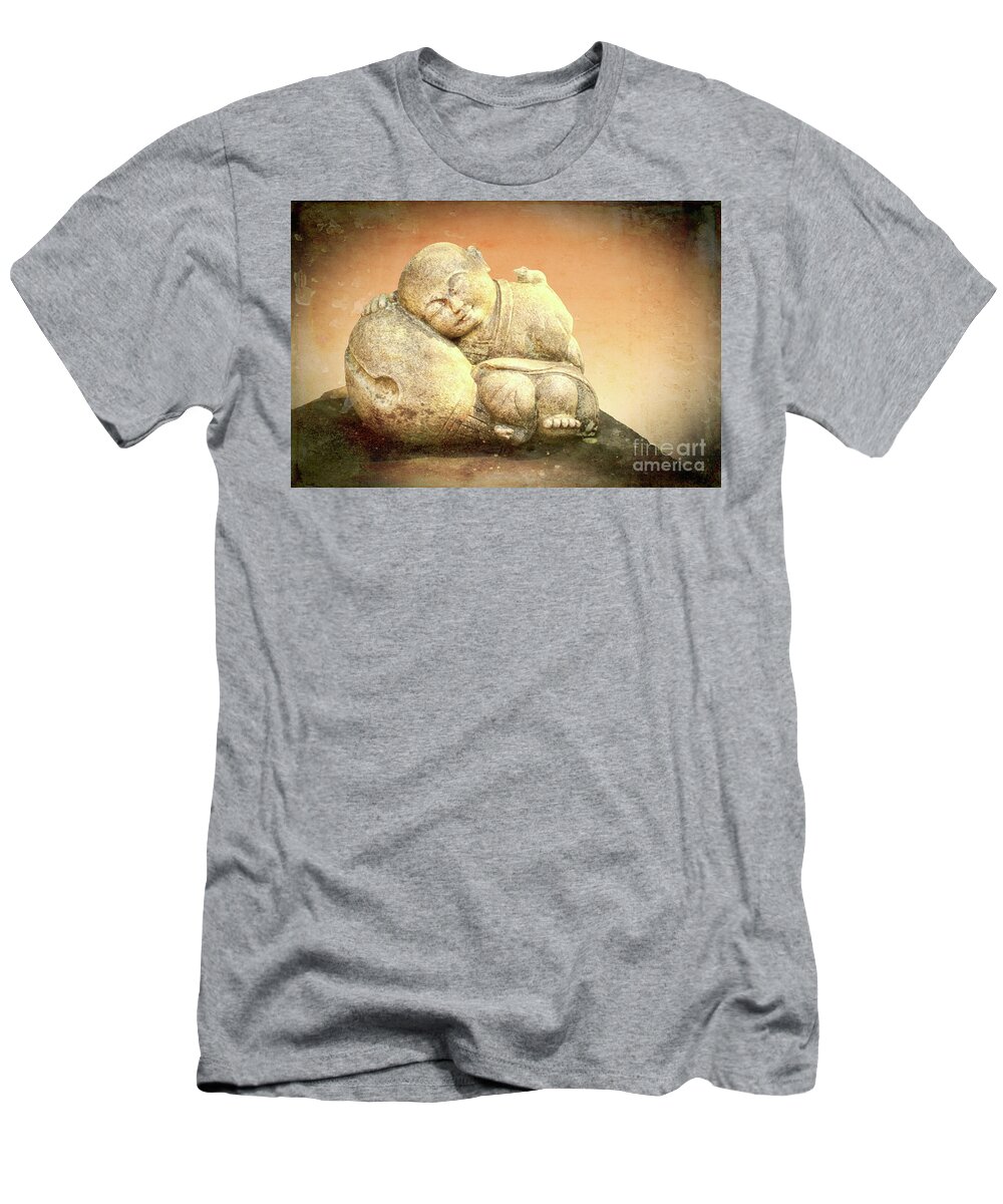 Buddha T-Shirt featuring the photograph Sleeping Buddha by Lynn Bolt