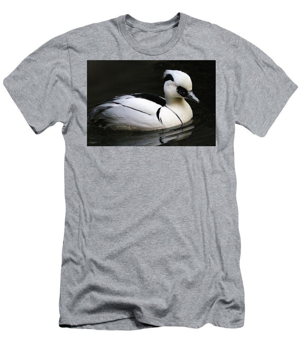 Smew T-Shirt featuring the photograph Smew by Living Color Photography Lorraine Lynch