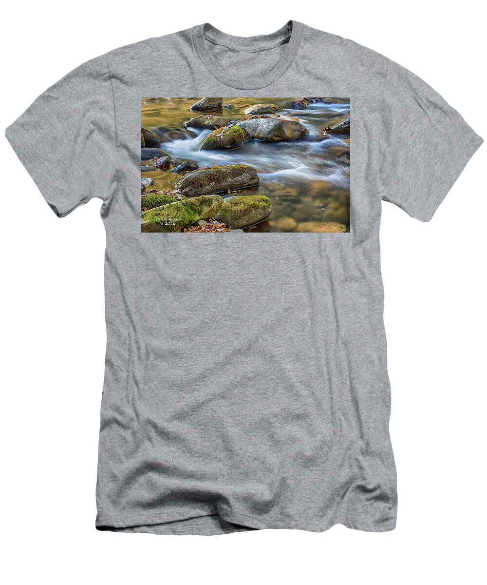 Smoky Mountain Stream T-Shirt featuring the photograph Smoky Mountain Stream by Peg Runyan