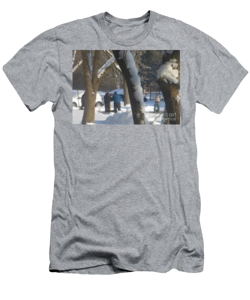 Photography T-Shirt featuring the photograph Snow Days by Kathie Chicoine