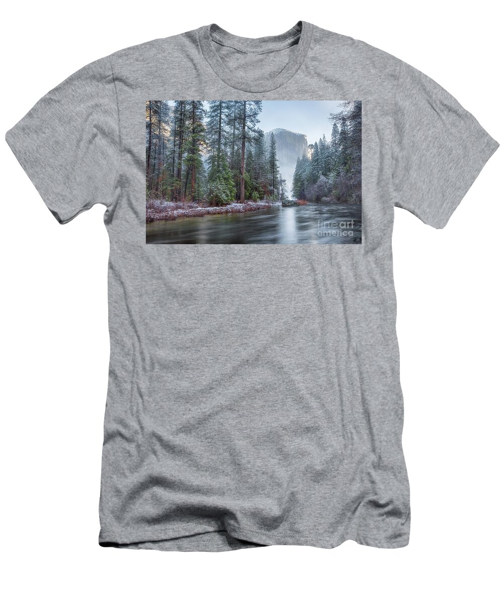 Yosemite T-Shirt featuring the photograph Snow Dusted Morning by Anthony Michael Bonafede