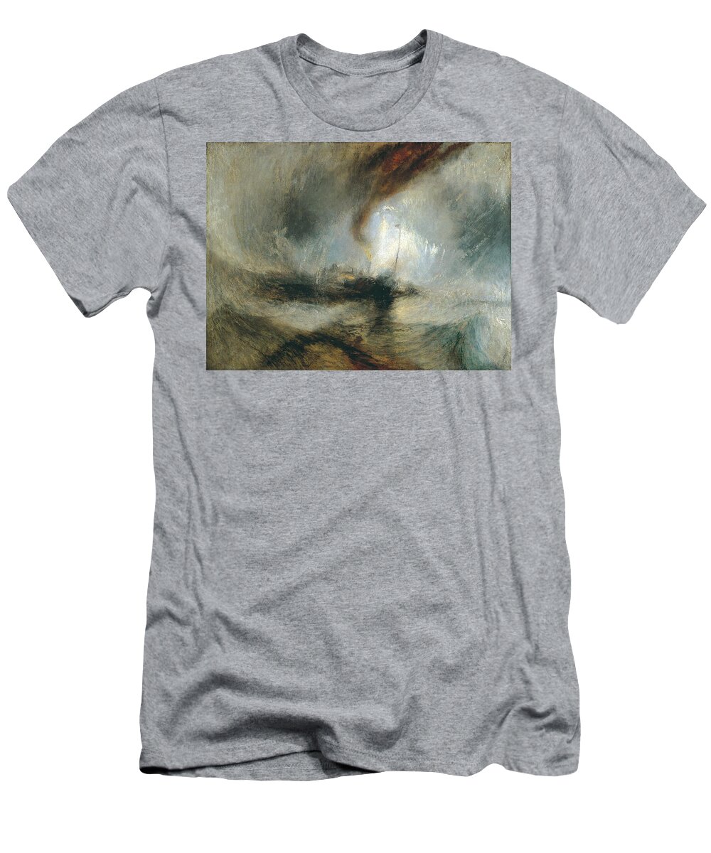 Snow T-Shirt featuring the painting Snow Storm by Joseph Mallord William Turner