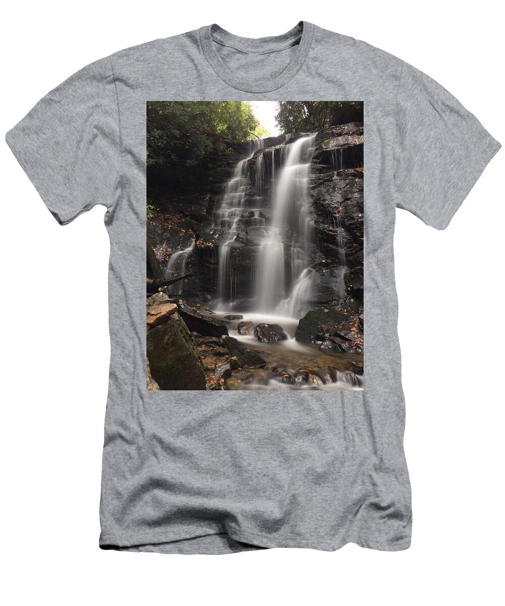 Waterfall T-Shirt featuring the photograph Soco Falls-Portrait Version by Richie Parks