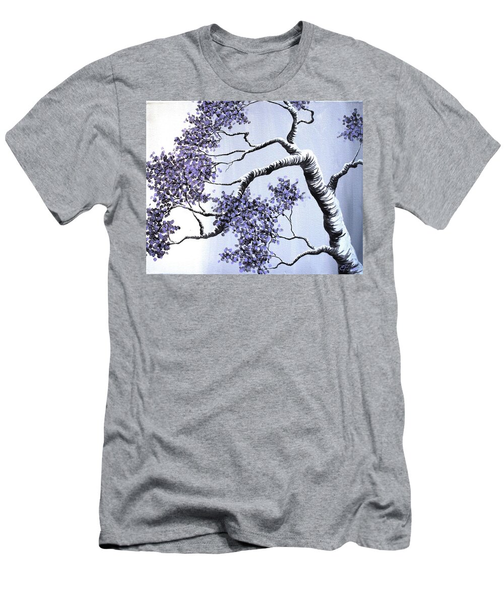 Purple Tree T-Shirt featuring the painting Solace by Emily Page