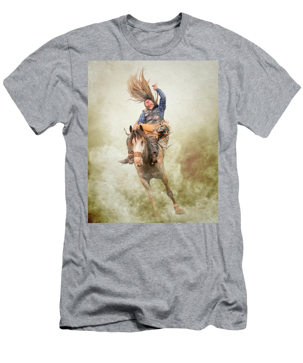 Cowboy T-Shirt featuring the photograph Sometimes One Horsepower is Plenty by Ron McGinnis