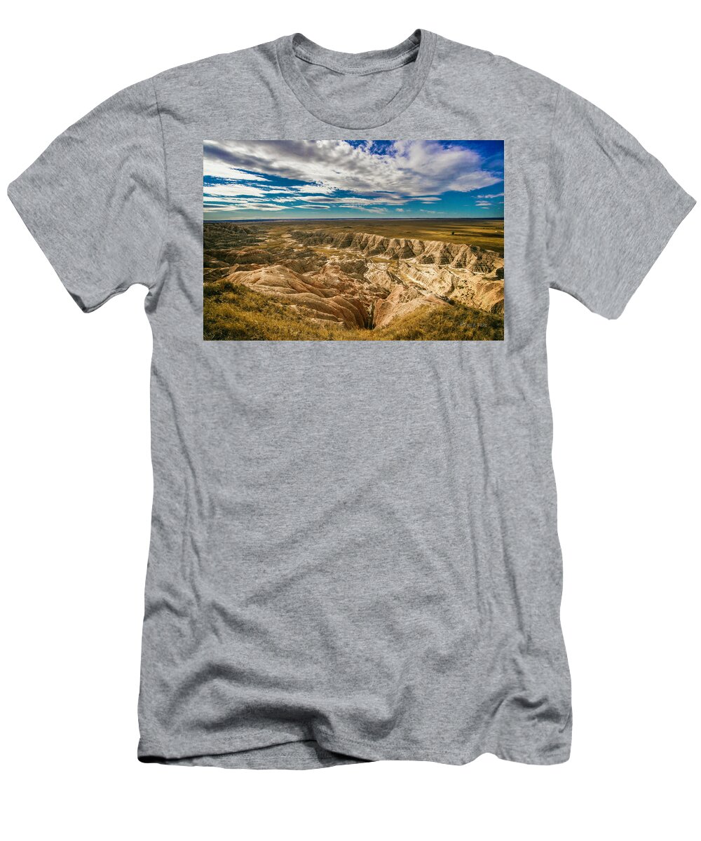  T-Shirt featuring the photograph South Dakota Bad Lands.... by Paul Vitko