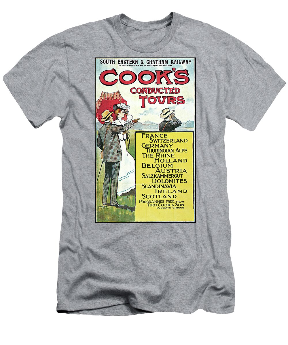 Dennis Fitzsimmons T-Shirt featuring the photograph South Eastern and Chatham Railway Cooks Conducted Tours by Dennis Fitzsimmons