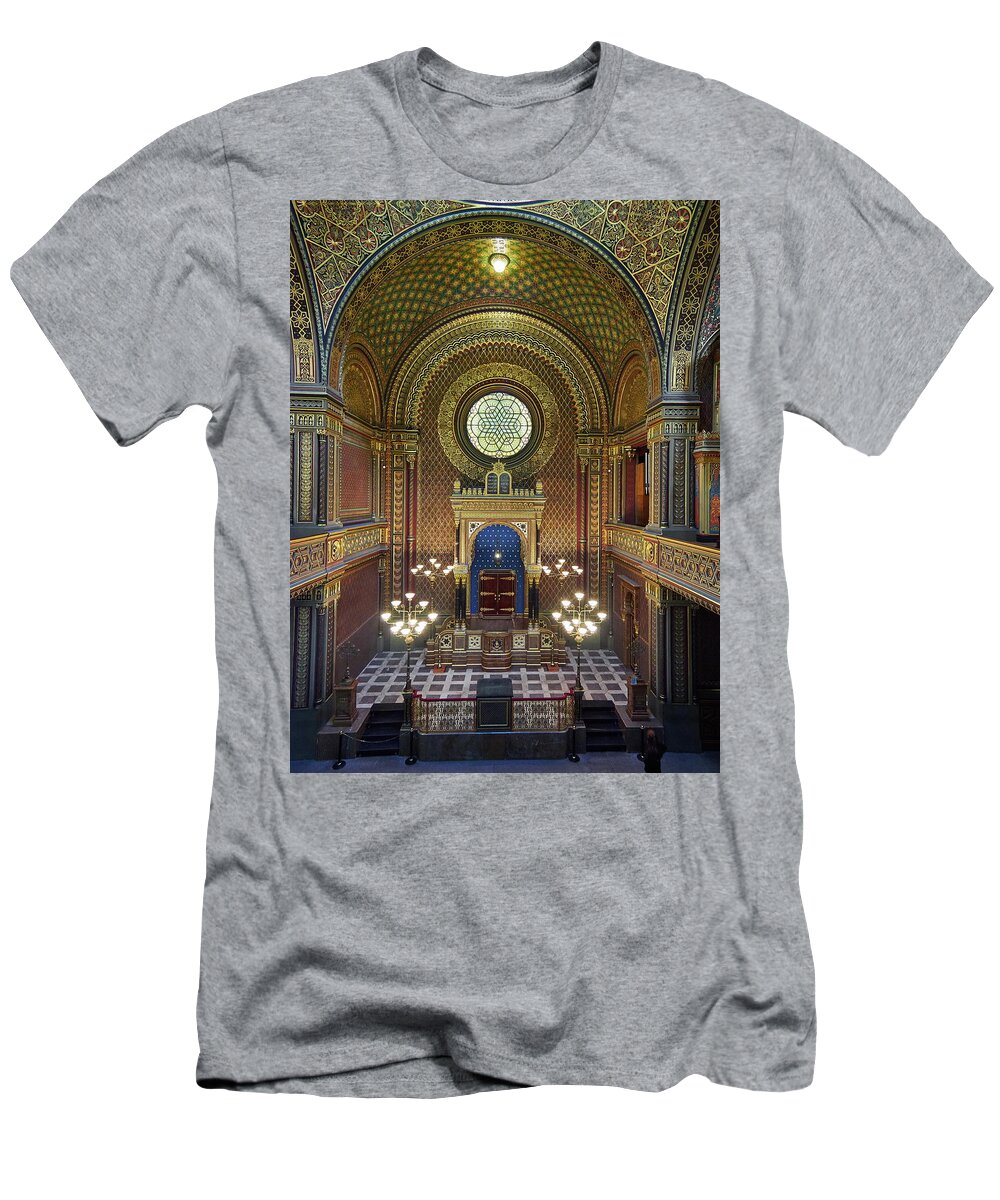 Espanjalainen Synagoga T-Shirt featuring the photograph Spanish Synagogue. Prague spring 2017 by Jouko Lehto