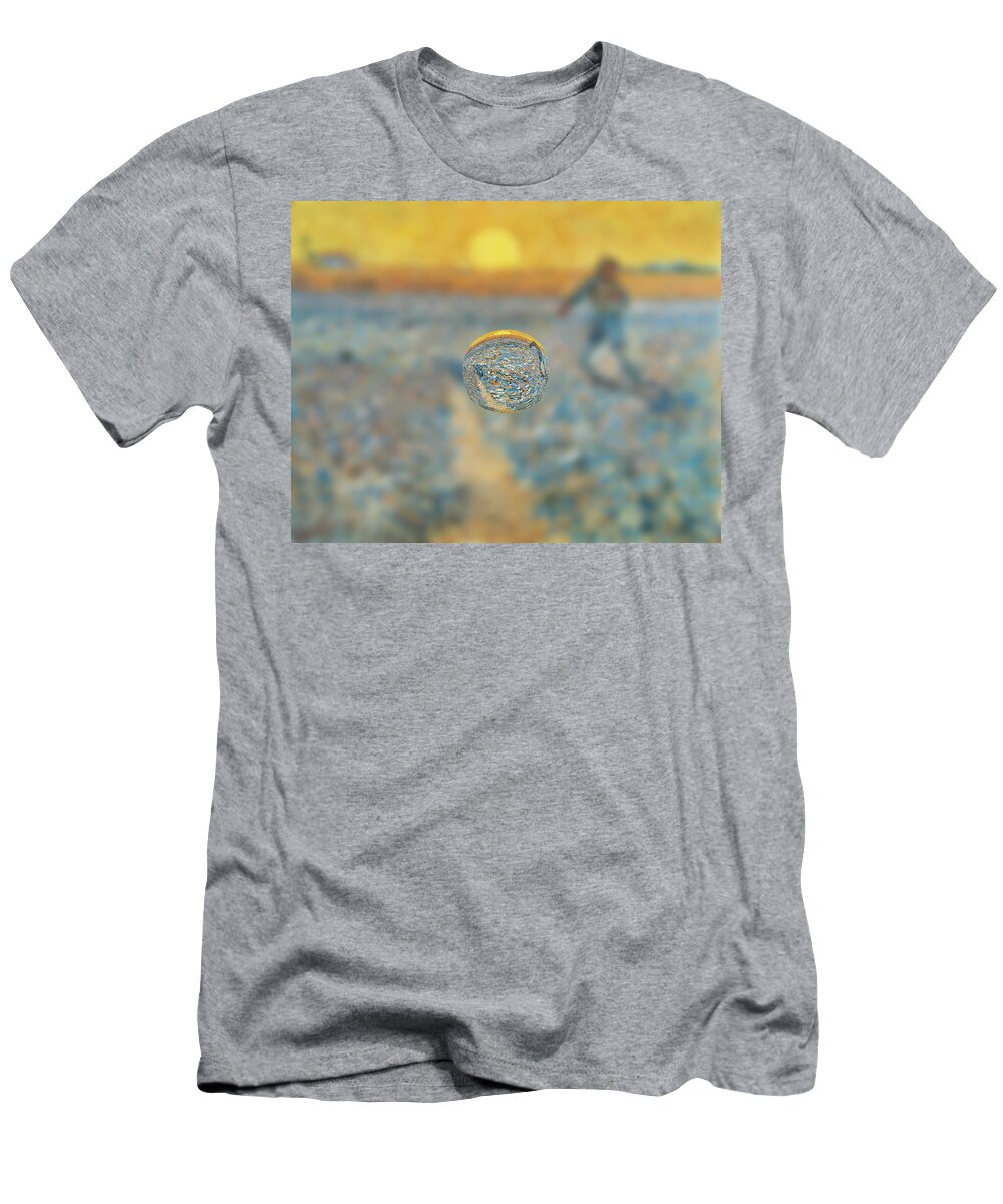 Post Modern T-Shirt featuring the digital art Sphere 12 van Gogh by David Bridburg