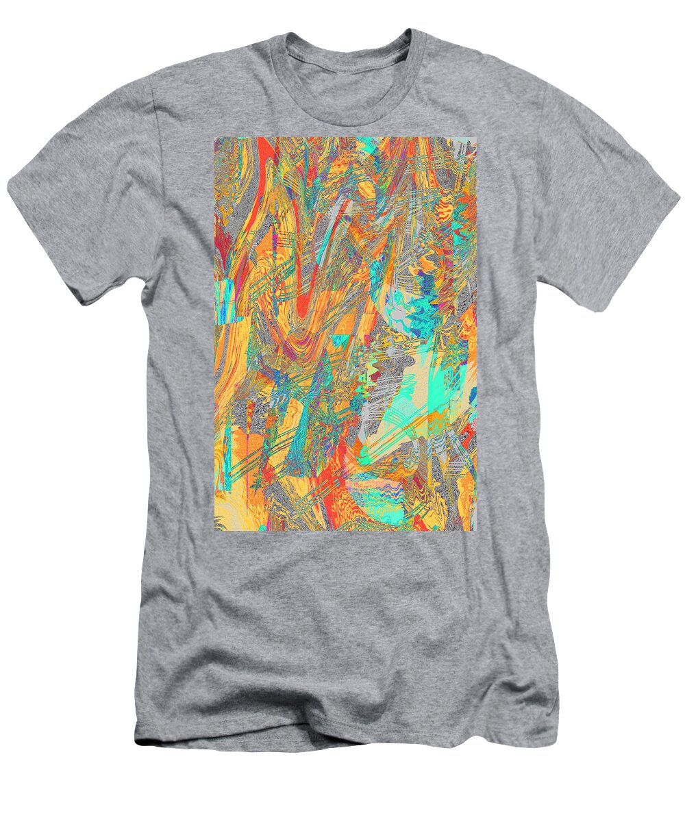 Abstract T-Shirt featuring the digital art Spring Jazz by Stephanie Grant