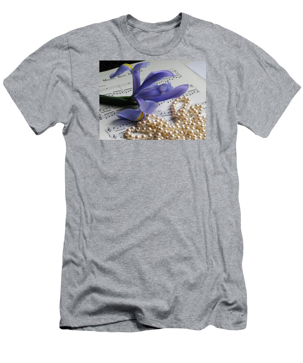 Japanese Iris T-Shirt featuring the photograph Spring Melody by Angela Davies