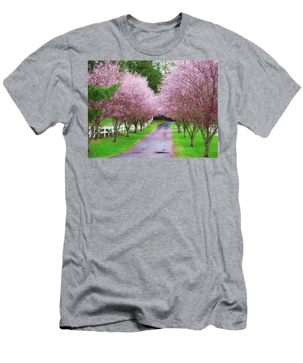 Pink Blossoms T-Shirt featuring the photograph Spring Mystery by Julie Rauscher