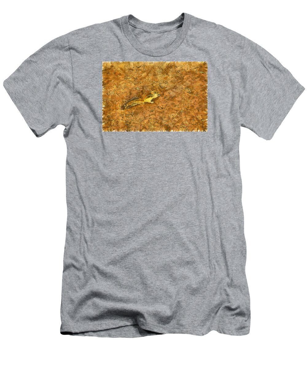 Squirrel T-Shirt featuring the photograph Squirrel on the ground by Ashish Agarwal