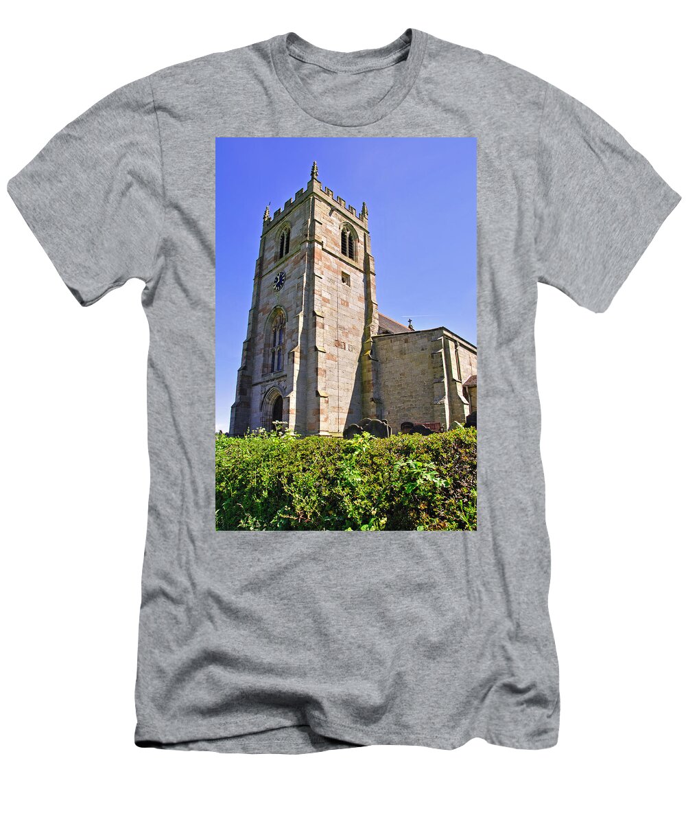 Europe T-Shirt featuring the photograph St Andrew's Church, Cubley, Derbyshire by Rod Johnson