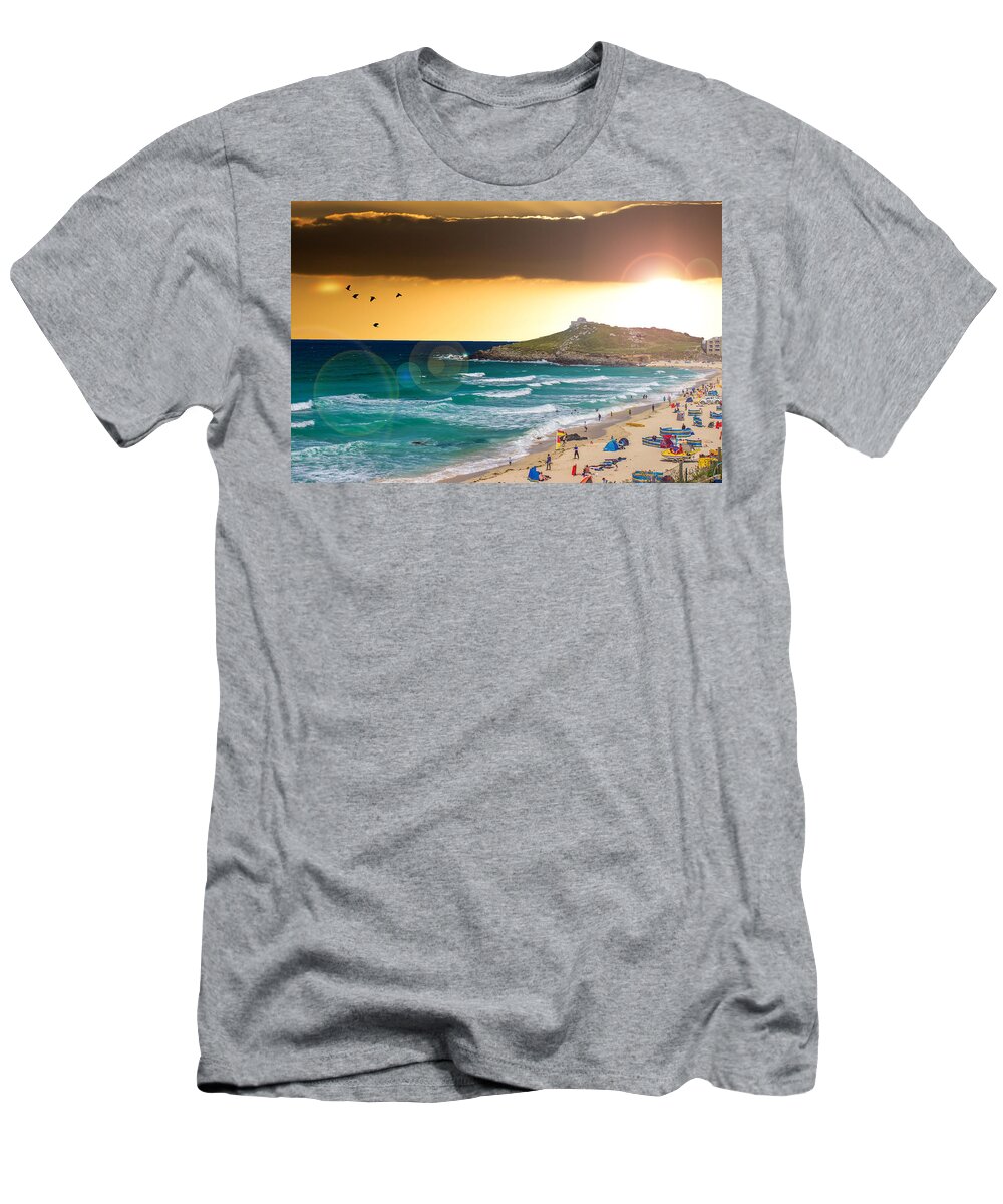 Beach T-Shirt featuring the photograph St Ives Cornwall UK by Martin Newman
