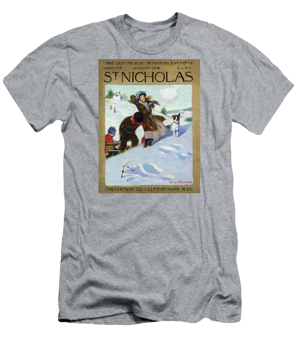 St Nicholas Christmas T-Shirt featuring the painting St Nicholas Christmas by Norman Rockwell