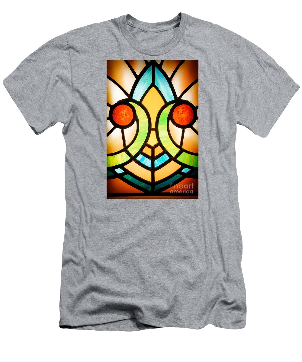 Glass T-Shirt featuring the photograph Stained glass detail by Jane Rix