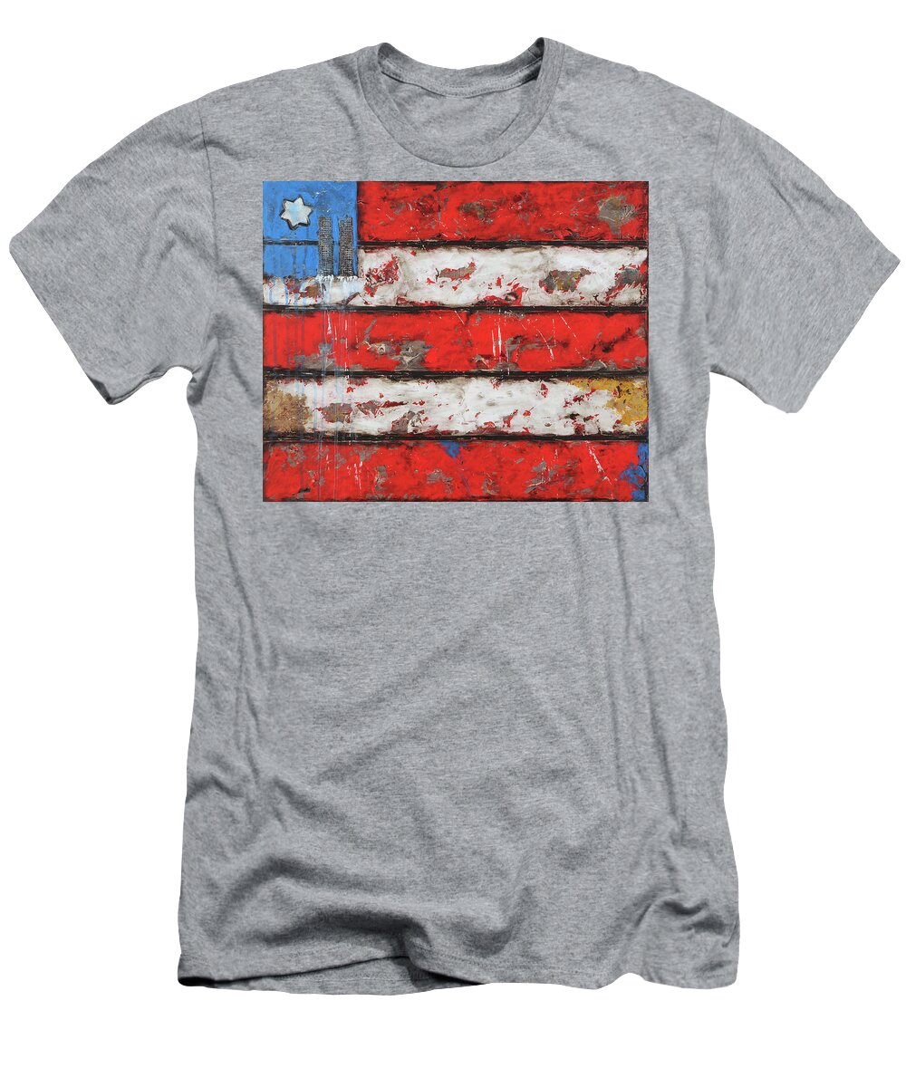 Abstract T-Shirt featuring the painting Stand By Me by Jim Benest