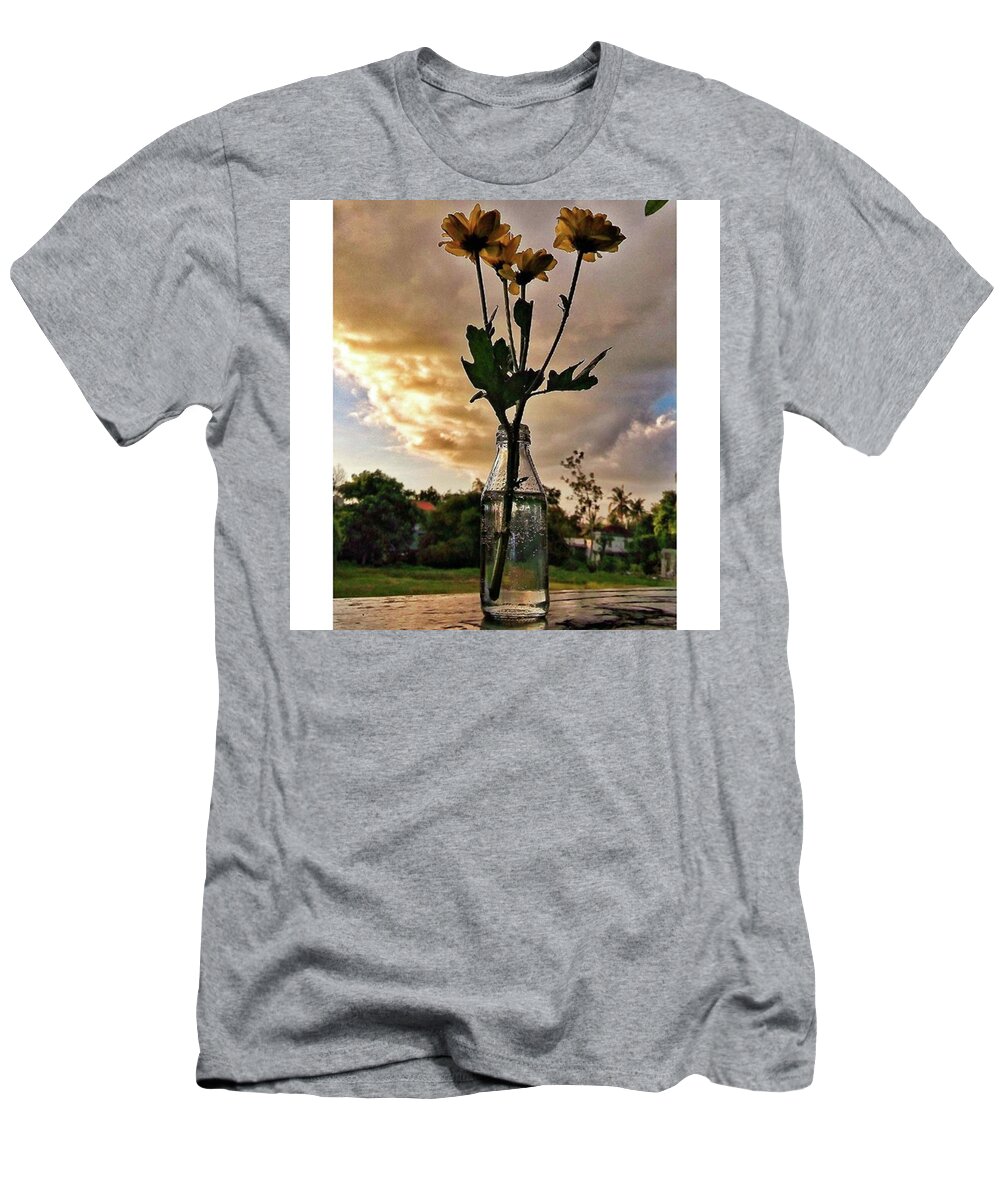 Flowers T-Shirt featuring the photograph Stand Still Flowers by Loly Lucious