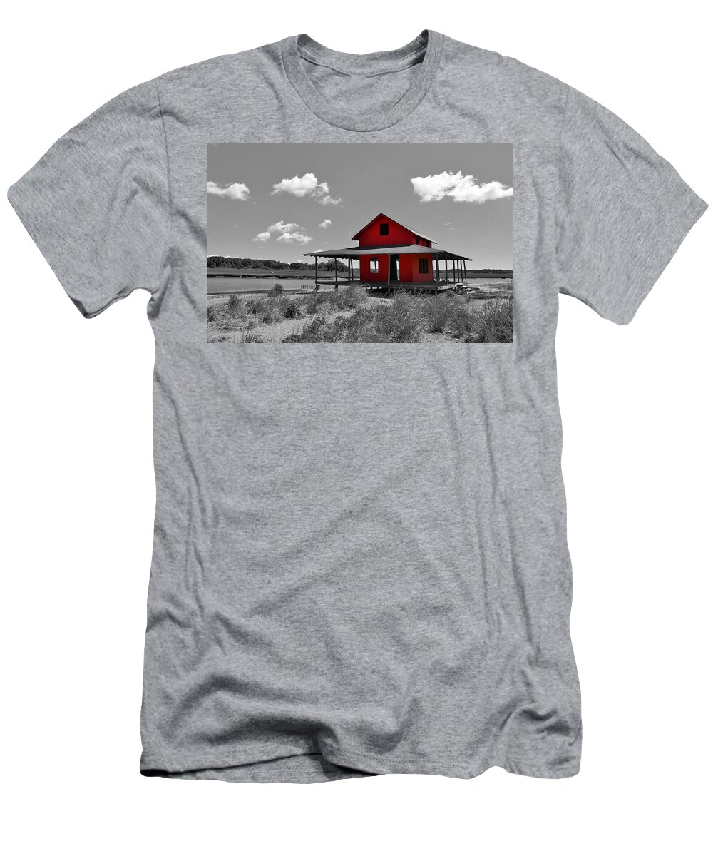 Grass Island T-Shirt featuring the photograph Standing Out all Alone by Catie Canetti