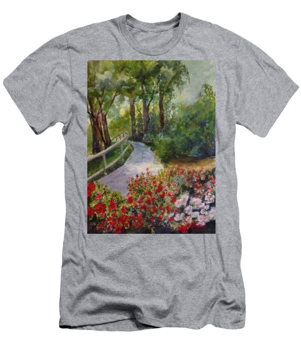 Canada T-Shirt featuring the painting Stay on the Pathway by Cheryl Wallace
