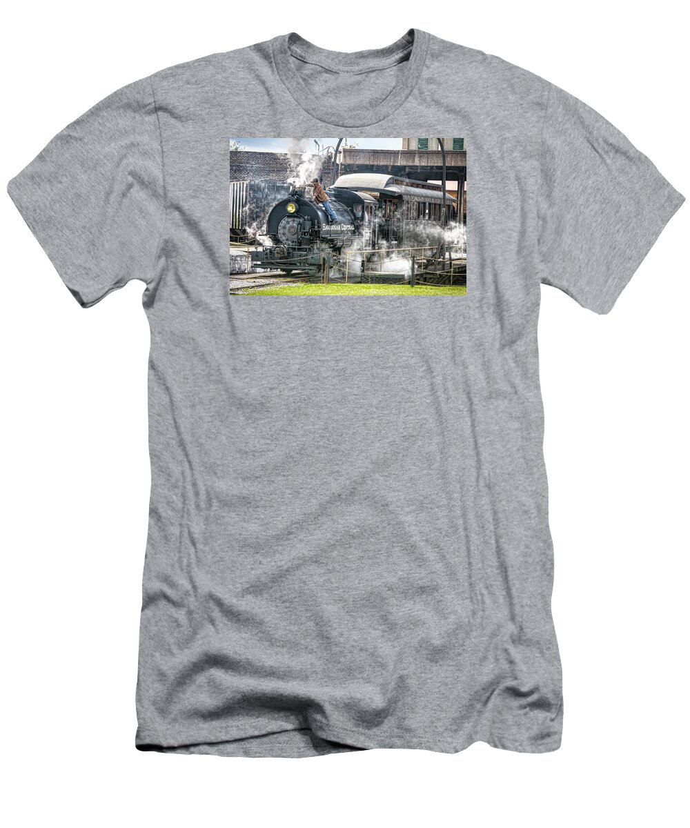'steam Engine' T-Shirt featuring the photograph Steam Engine #30 by Scott Hansen