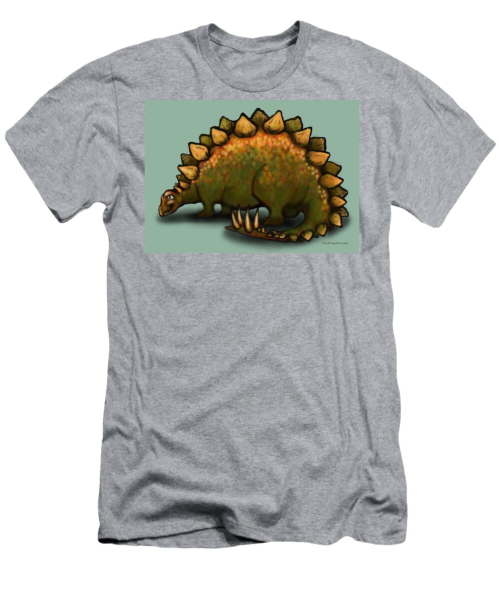 Stegosaurus T-Shirt featuring the greeting card Stegosaurus by Kevin Middleton