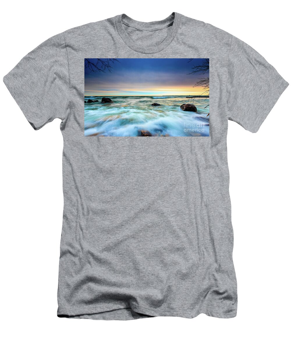 Boulder T-Shirt featuring the photograph Stone Rush by Andrew Slater